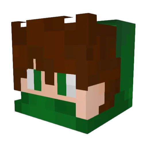 SaschaWorg Minecraft avatar head, 3D render
