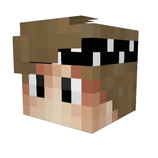 SaschaZoockt Minecraft avatar head, 3D render