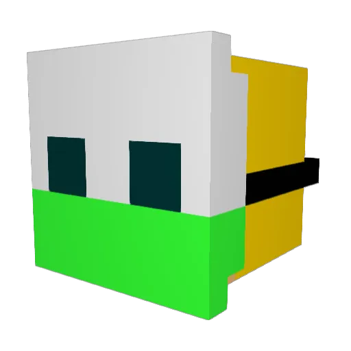 Sascha_P Minecraft avatar head, 3D render