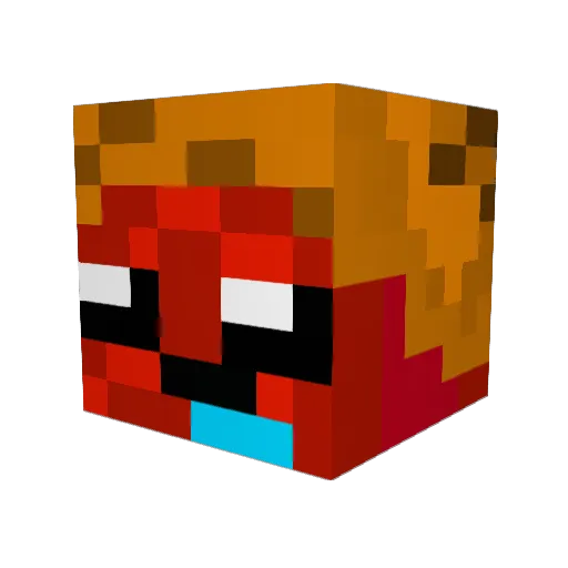 Saschi577 Minecraft avatar head, 3D render
