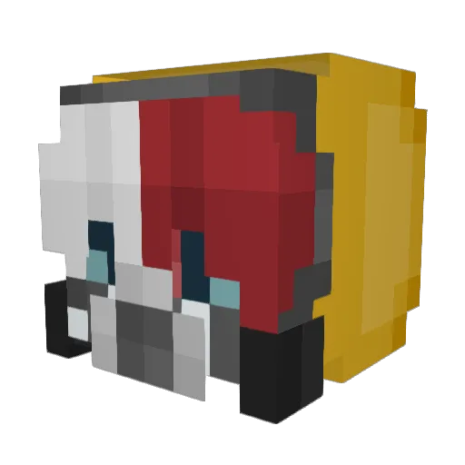 Sascrawtch Minecraft avatar head, 3D render