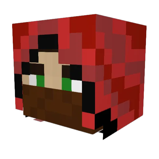 Sascur Minecraft avatar head, 3D render