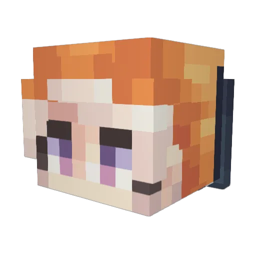 Sasegeyo Minecraft avatar head, 3D render