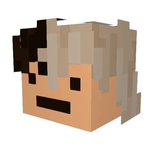 SashPotato1337 Minecraft avatar head, 3D render