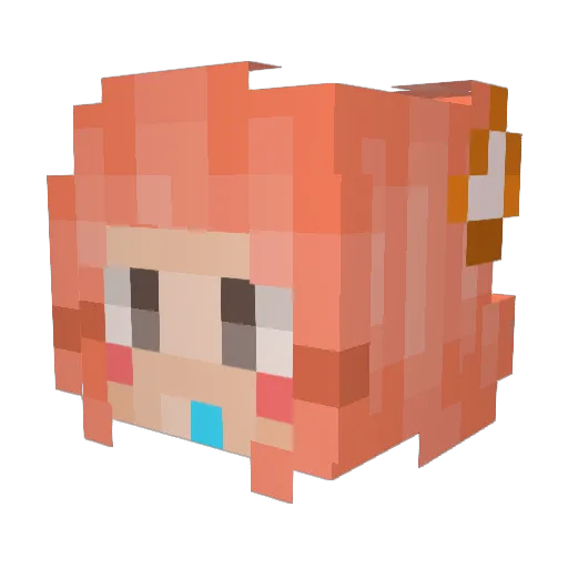 Sasha612 Minecraft avatar head, 3D render