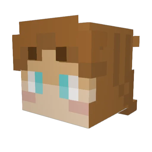 SashaCreeper138 Minecraft avatar head, 3D render