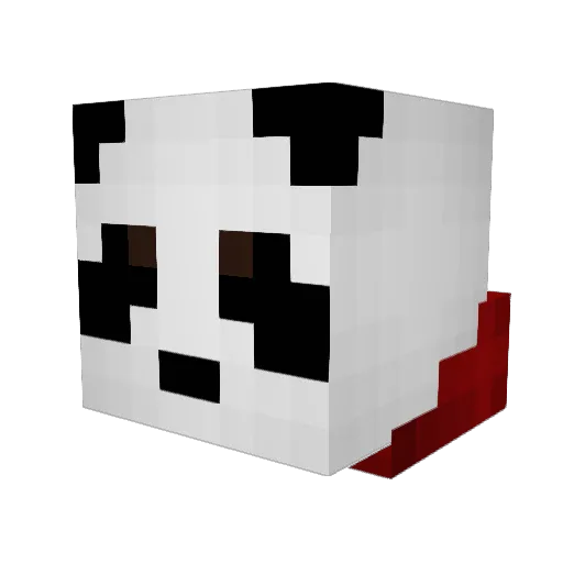 Sashihiku Minecraft avatar head, 3D render