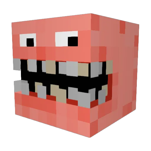 Sashiiiix Minecraft avatar head, 3D render