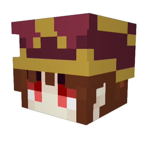 Sashimi1234 Minecraft avatar head, 3D render