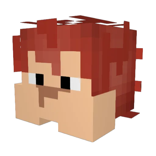 SashimiSarado Minecraft avatar head, 3D render