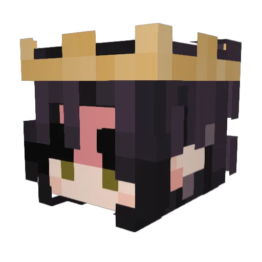 Sashimigiri Minecraft avatar head, 3D render