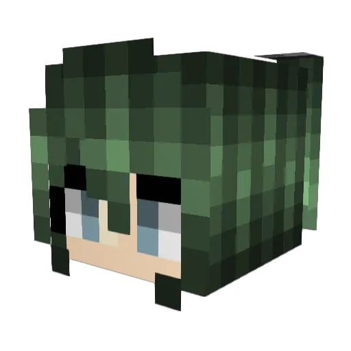 Sashireii Minecraft avatar head, 3D render