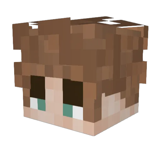Sashquatsh Minecraft avatar head, 3D render