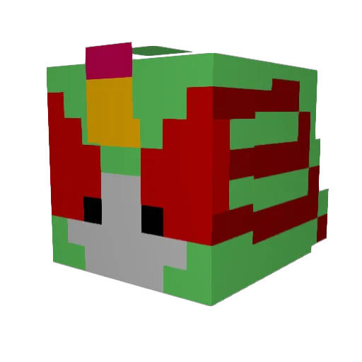SasibuX Minecraft avatar head, 3D render