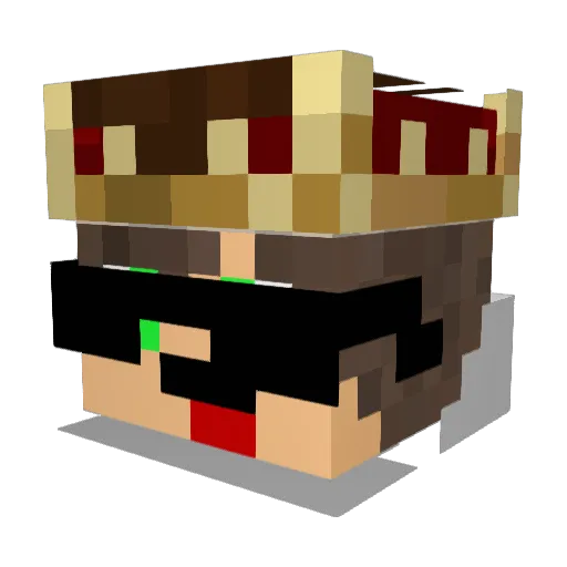 SaskZ Minecraft avatar head, 3D render