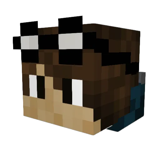 Saskfire Minecraft avatar head, 3D render