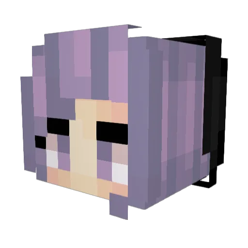 Saskia Minecraft avatar head, 3D render