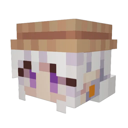 Saskiane Minecraft avatar head, 3D render