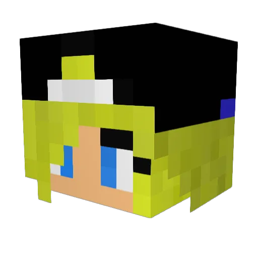 Saskila Minecraft avatar head, 3D render