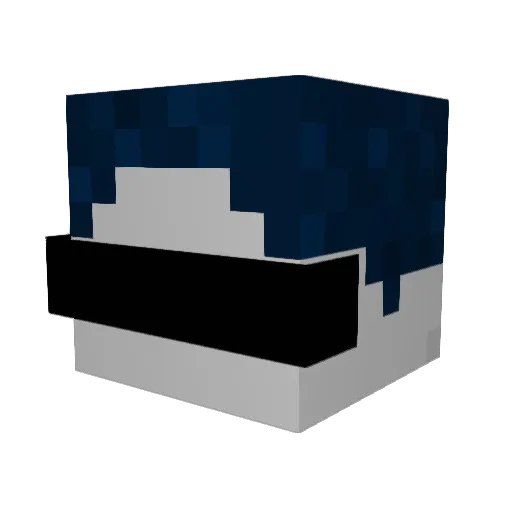 Saskuey Minecraft avatar head, 3D render