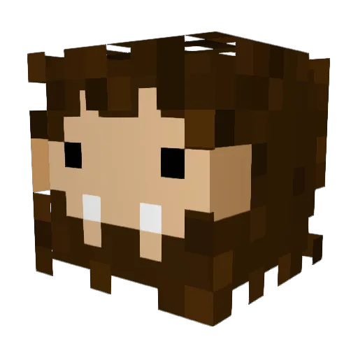 Sasquantch Minecraft avatar head, 3D render