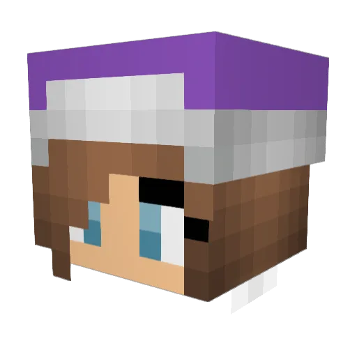 SassiRaffi Minecraft avatar head, 3D render