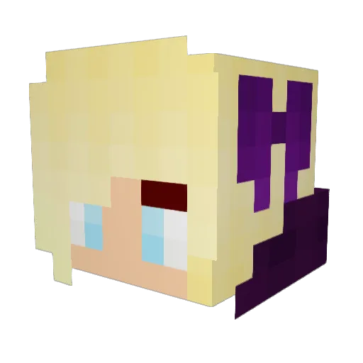 Sassidie Minecraft avatar head, 3D render