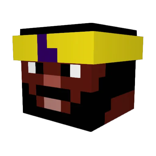 Sasso77 Minecraft avatar head, 3D render