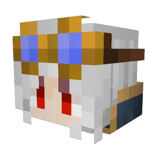 Sassskia Minecraft avatar head, 3D render