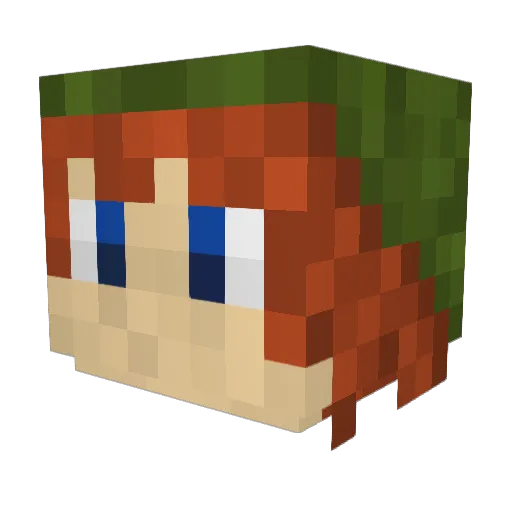 Sassukka Minecraft avatar head, 3D render