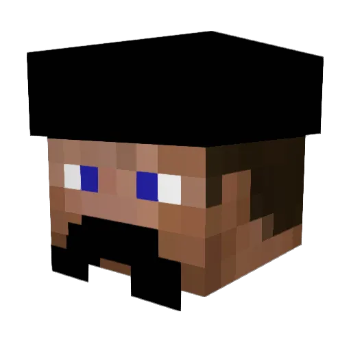 SassyAmoeba Minecraft avatar head, 3D render