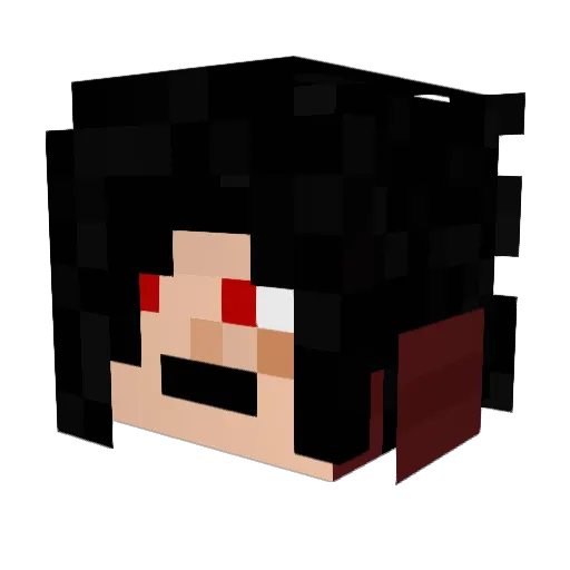 SassyUchiha Minecraft avatar head, 3D render