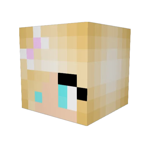 Sassyfrost Minecraft avatar head, 3D render