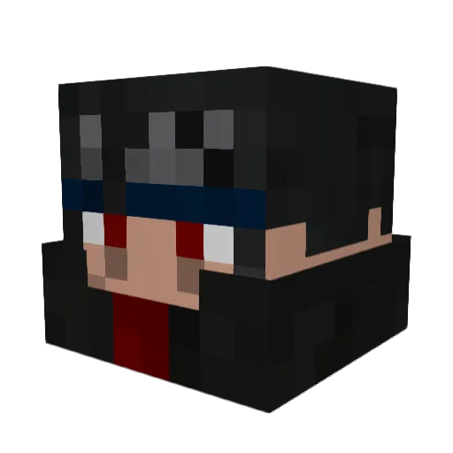Sasuke666999 Minecraft avatar head, 3D render