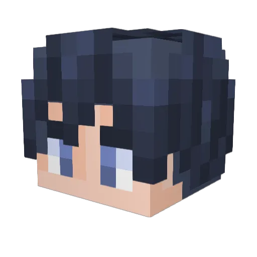 SasukeX_ Minecraft avatar head, 3D render