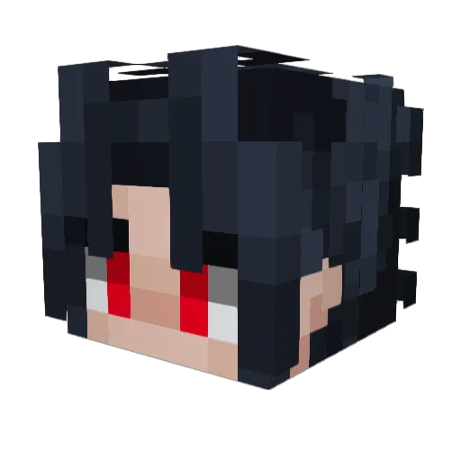 Sasuke_kun Minecraft avatar head, 3D render