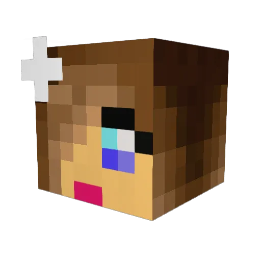Sasur23 Minecraft avatar head, 3D render
