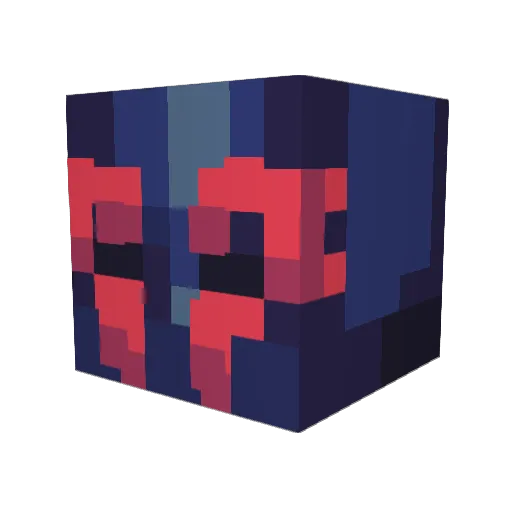 Sasuuuuuuke Minecraft avatar head, 3D render