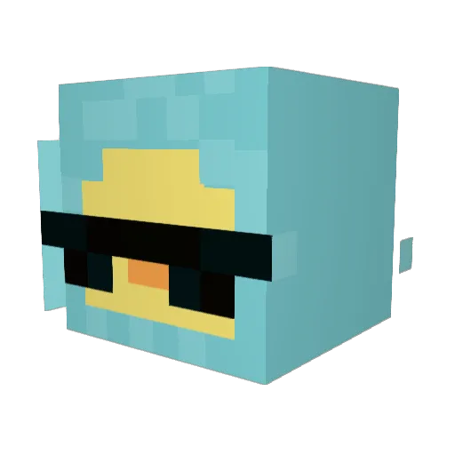 Sasza_ Minecraft avatar head, 3D render