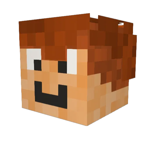 Saszkaxd Minecraft avatar head, 3D render