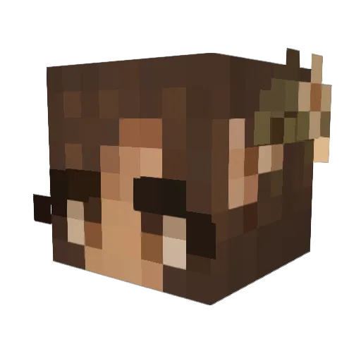 Sat0riii Minecraft avatar head, 3D render