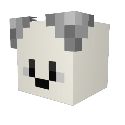 SataCra Minecraft avatar head, 3D render