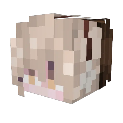 SatakeAnri Minecraft avatar head, 3D render