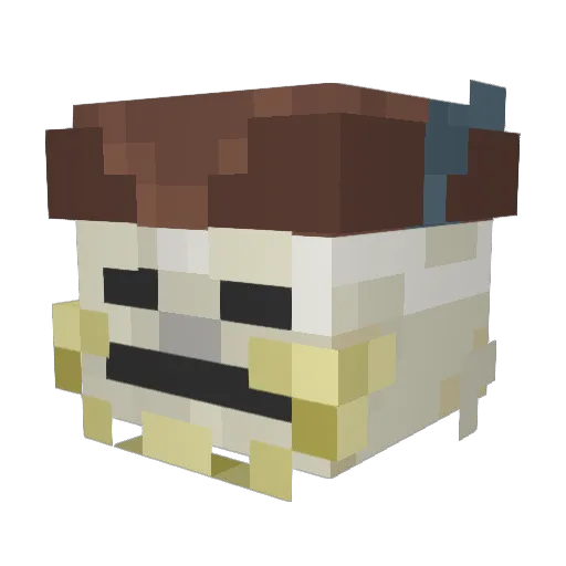 Satalane Minecraft avatar head, 3D render