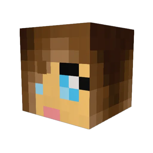 Satamaka Minecraft avatar head, 3D render