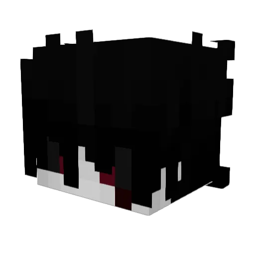 Satane Minecraft avatar head, 3D render