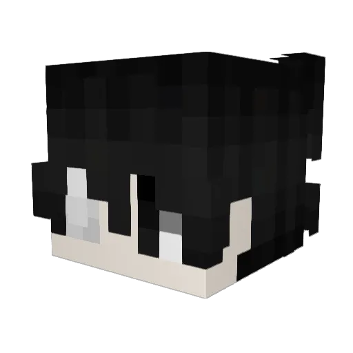 Satanized Minecraft avatar head, 3D render