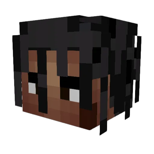 Satany Minecraft avatar head, 3D render