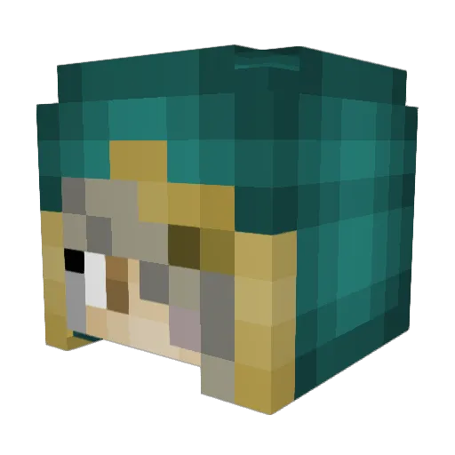 Sataru Minecraft avatar head, 3D render
