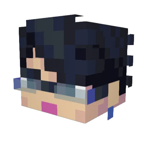 Satchwar Minecraft avatar head, 3D render
